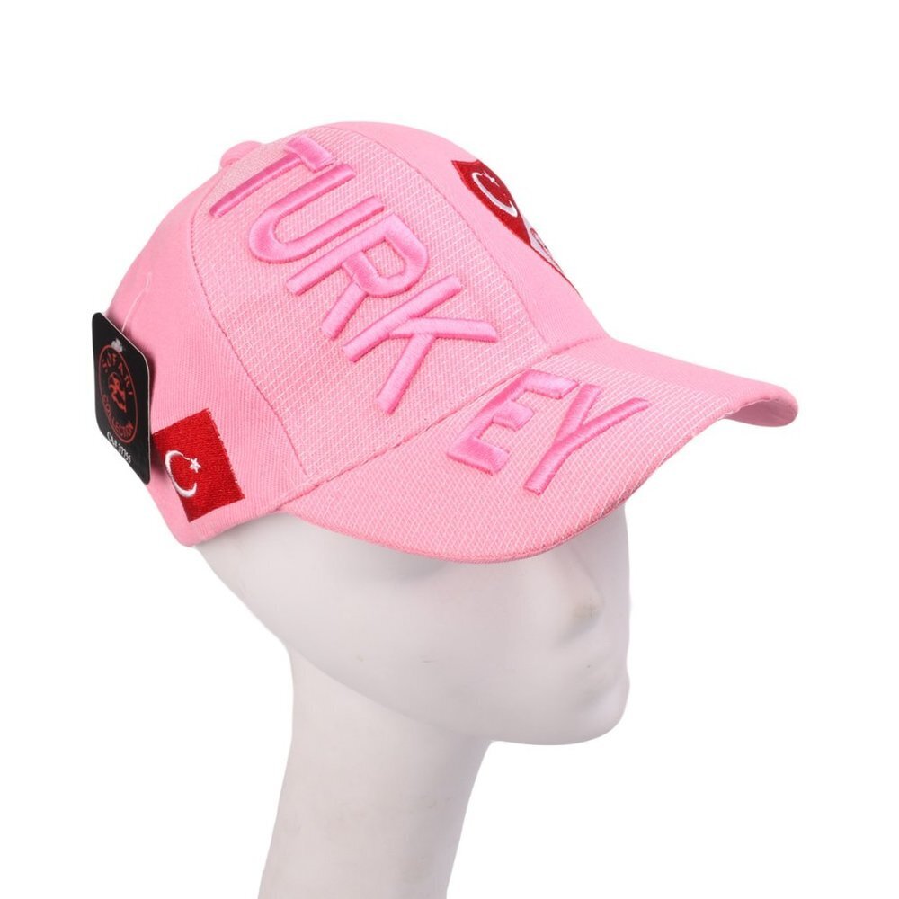 Turkey Soccer/Football Hat Cap Adjustable Back Pink Embroidered Logo NE